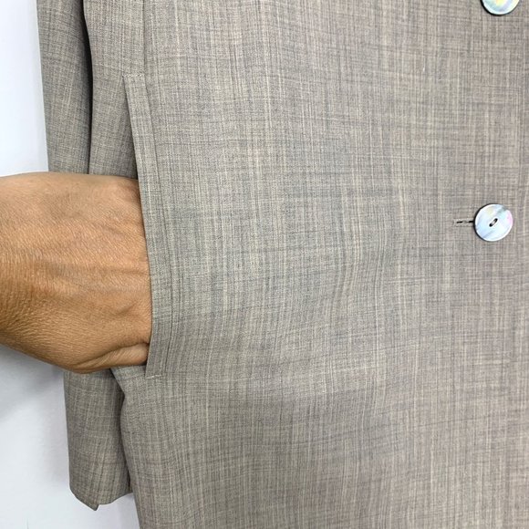 MAX MARA Women's Grayish Beige Long Sleeve Overcoat Sz 8‎ - Picture 5 of 10